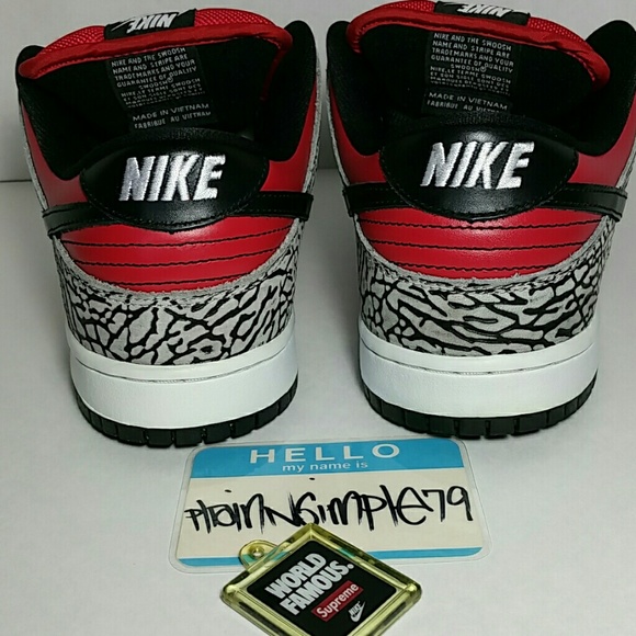 Nike Dunk Low SB SUPREME 9.5 - Picture 4 of 7